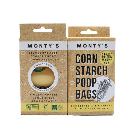Monty's Compostable Cornstarch Poop Bags